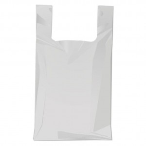 Bolsa Camiseta 50-70% reciclado 30x40 cm.  g-200 blanco (pq. 100 bl.)