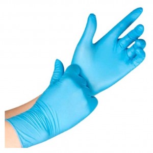 Guante Sensitive nitrilo T. L azul (pq. 100 un.)