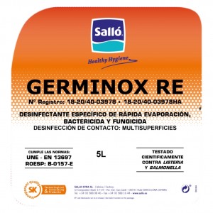 Desinfectante superficies (industria alimentaria) Germinox RE (Salló) (gf. 5 kg.)