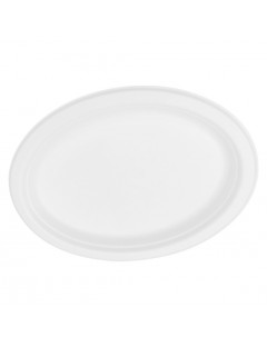 Plato compostable oval caña...