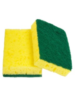 Estropajo verde con esponja...