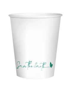 Vaso línea verde cartón 240...