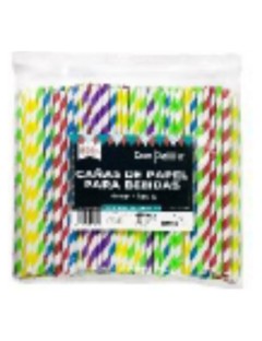 Caña recta espiral papel...