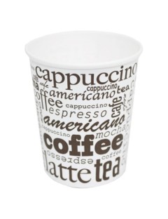 Vaso cartón 240 ml.  blanc...